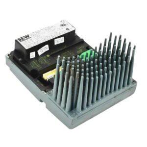 SEW-Eurodrive MM40D-503-00 decentralized drive unit (Movimot) with heatsink fins, available for expert industrial repair and refurbishment by Neutronic Technologies.