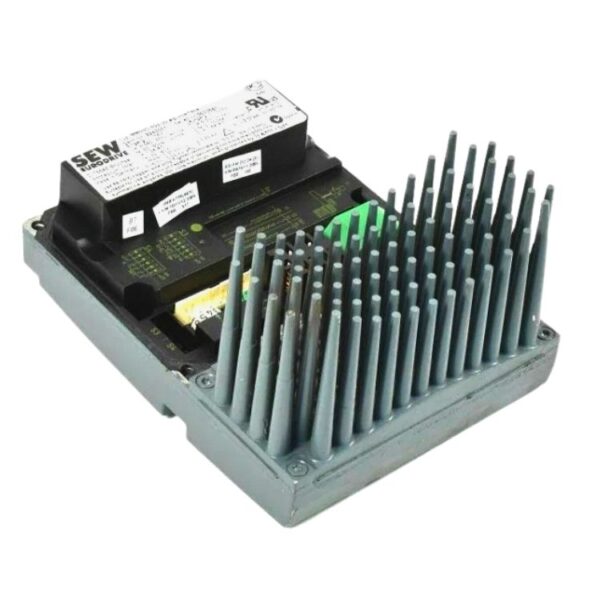 SEW-Eurodrive MM40D-503-00 decentralized drive unit (Movimot) with heatsink fins, available for expert industrial repair and refurbishment by Neutronic Technologies.