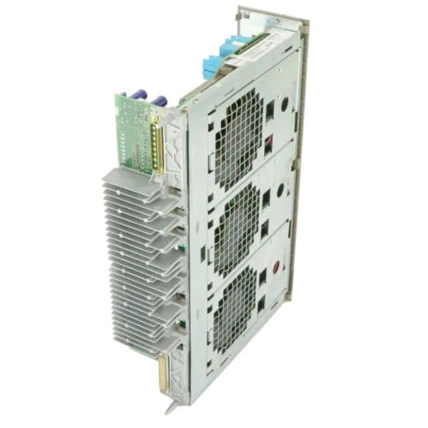 Rear view of Siemens 6ES5955-3LF11 Power Supply Unit with cooling fans and heat sink for SIMATIC S5 system – professional repair and replacement services offered by Neutronic Technologies.