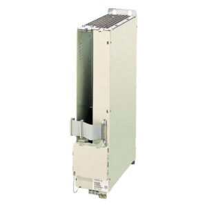 Siemens 6SN1123-1AA00-0DA1 drive module from SIMODRIVE series, shown in upright position with cooling vents and connector panel – available for sale and professional repair at Neutronic Technologies.